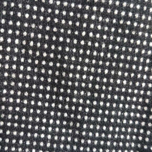 French Connection wool blend black tiny white polka dot skater mini skirt size 8 - Picture 4 of 11